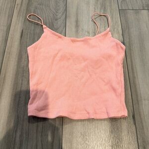 Garage Pink Ribbed Women's Top